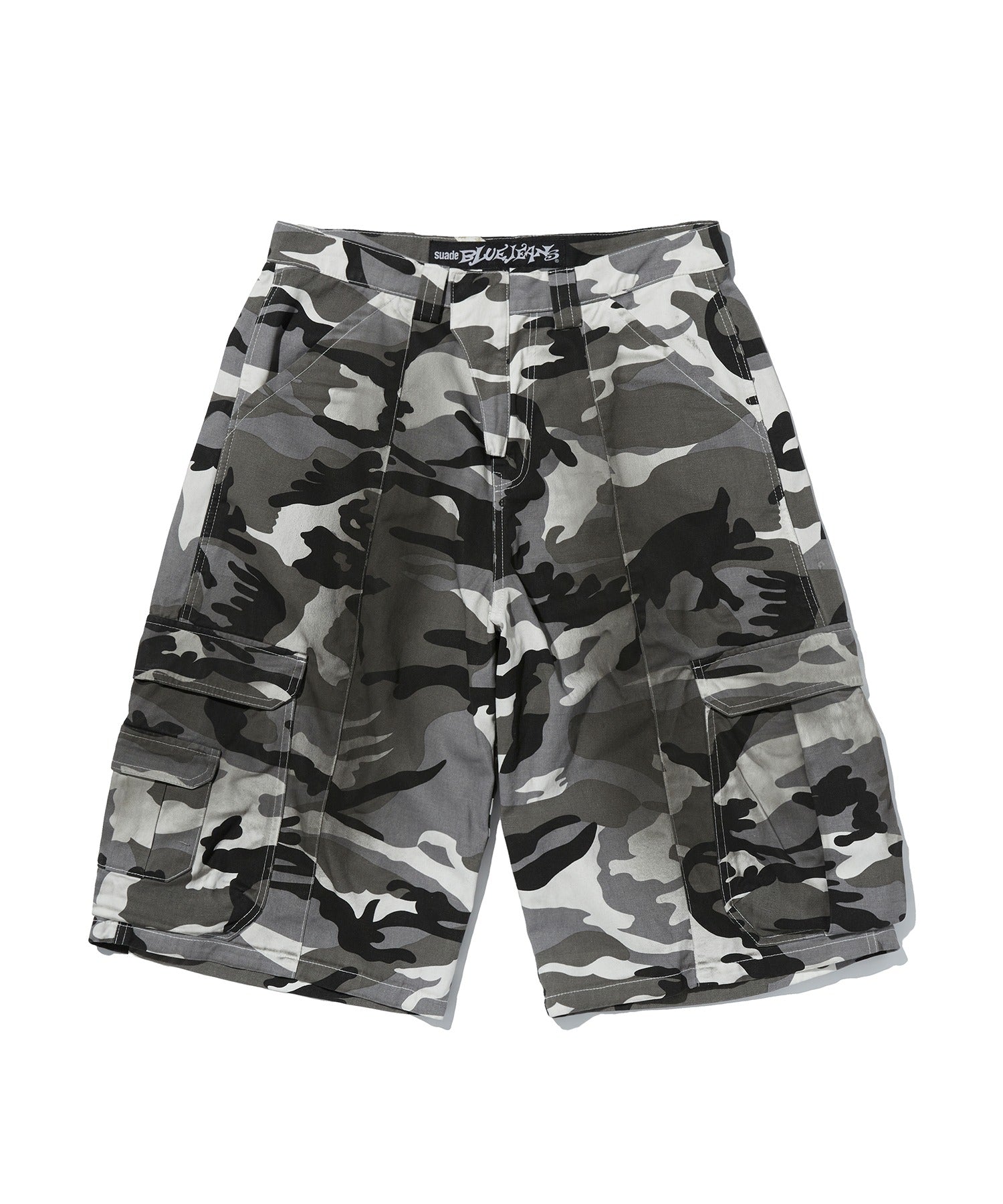WIDE CARGO SHORTS [WHITE CAMO]