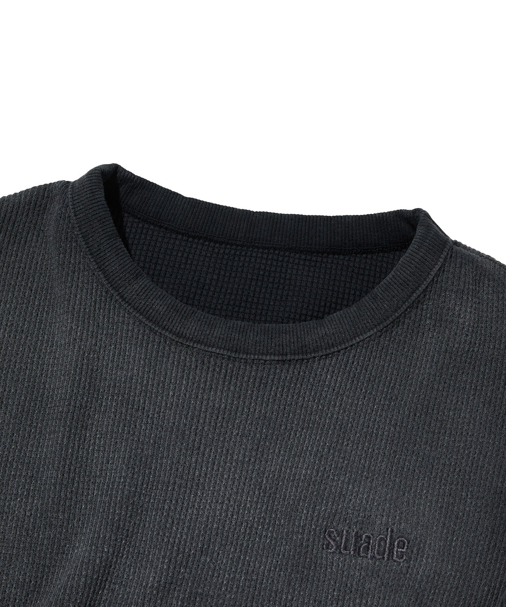 WASHED THERMAL LOGO TEE [BLACK]