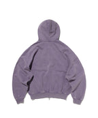 CROPPED WASHED HOOD ZIP UP [PURPLE]