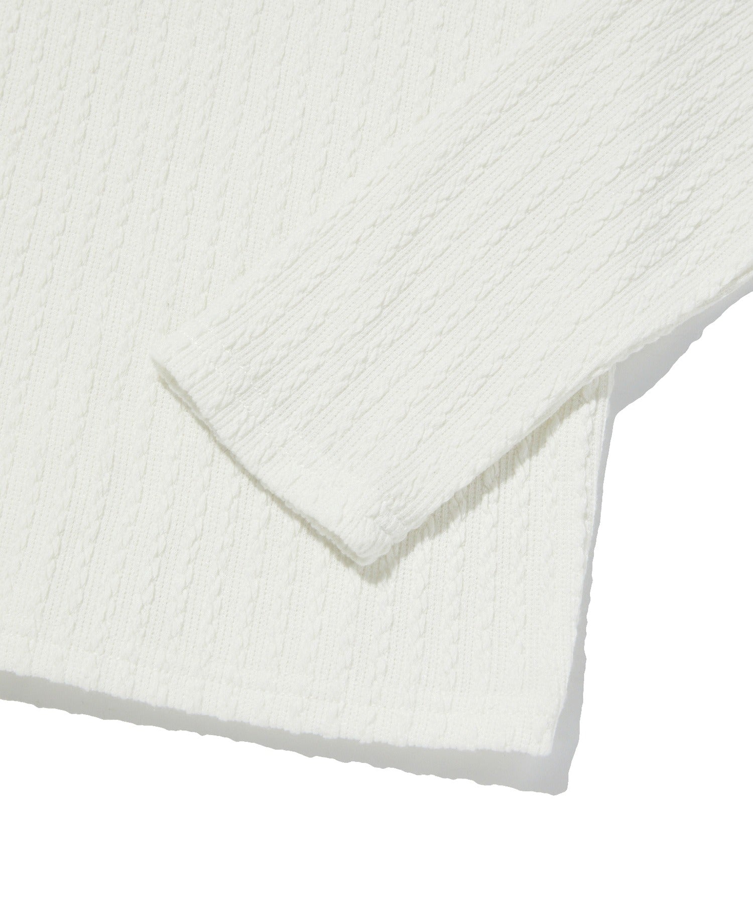 CABLE HENLEY NECK [WHITE]