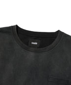 POCKET CROPPED TEE [WASHING BLACK]