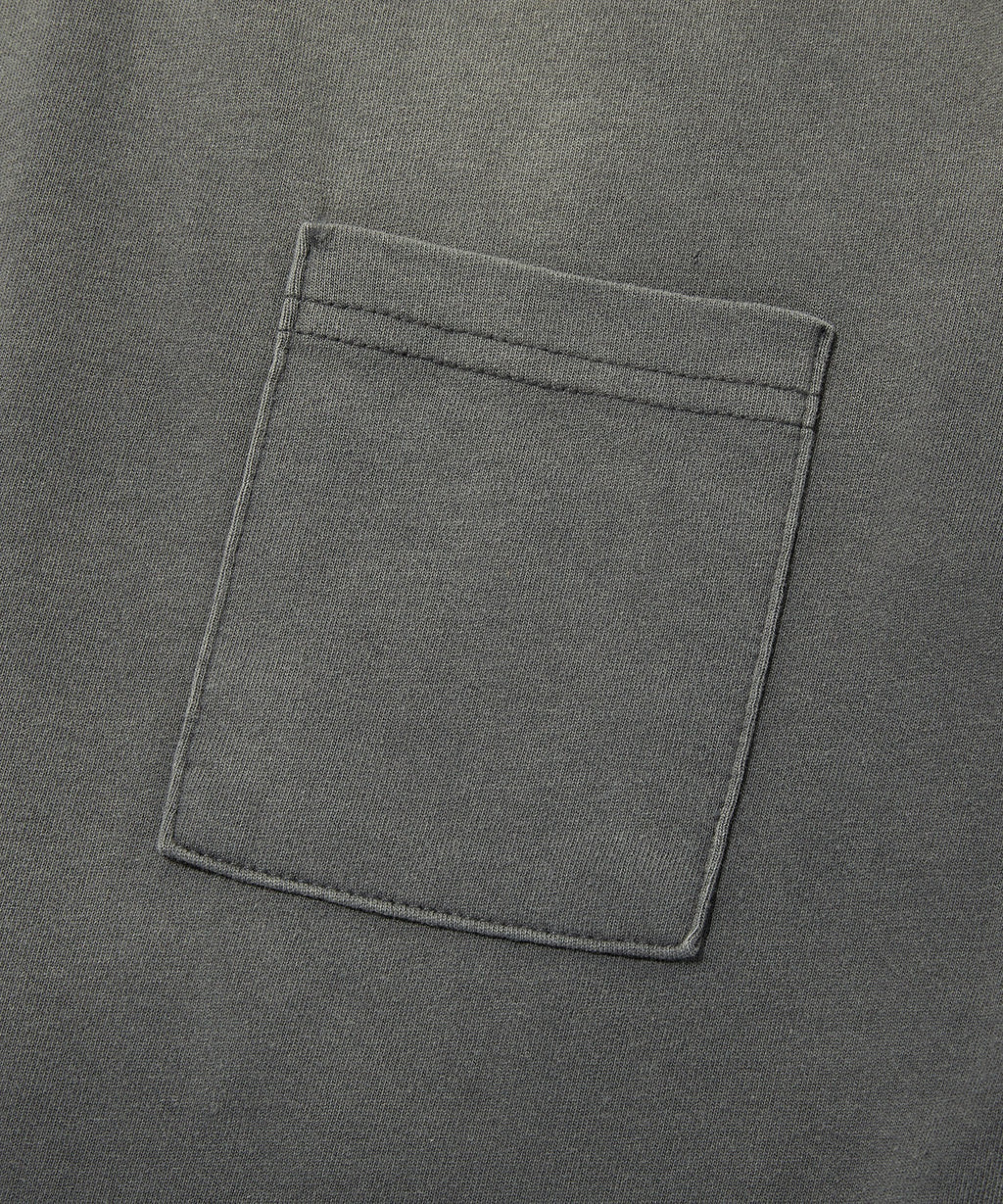 POCKET CROPPED TEE [WASHING GRAY]