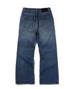 CURVED FLARE DENIM [BLUE]