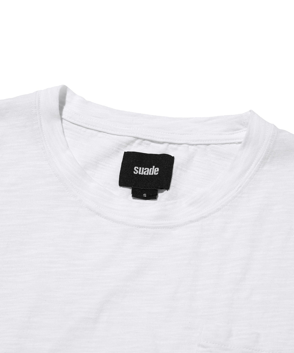 TEXTURED POCKET TEE [WHITE]