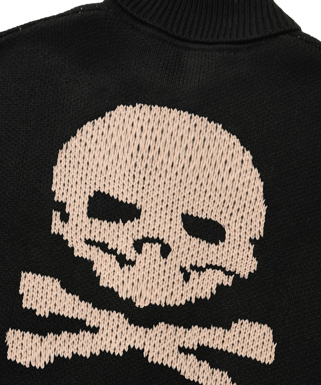 SKULL COWICHAN SWEATER [BLACK]