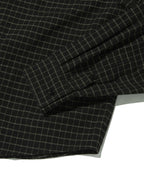CROPPED CHECK SHIRT [BLACK]