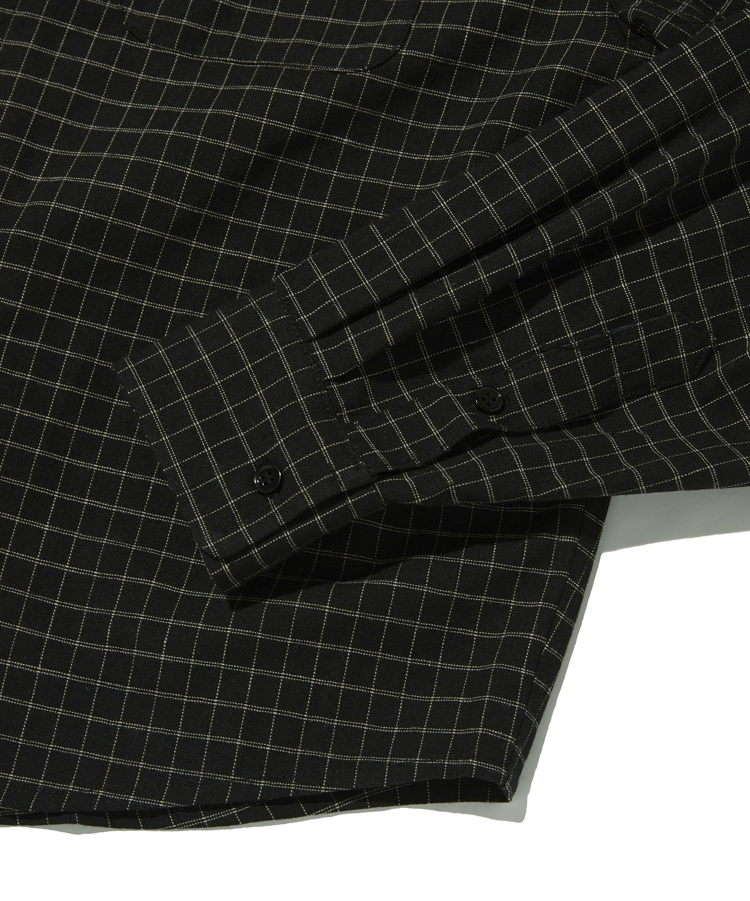CROPPED CHECK SHIRT [BLACK]