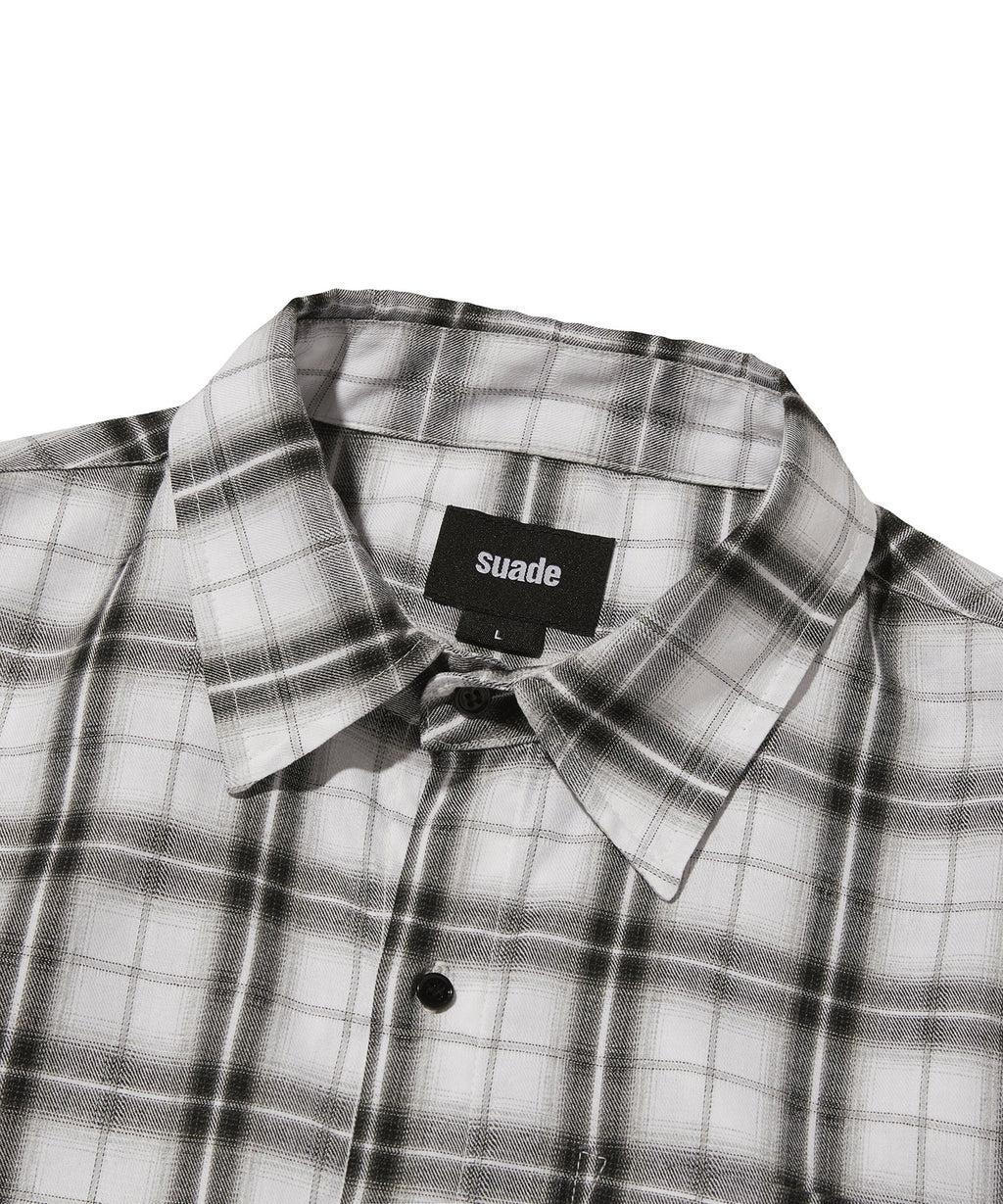 CROPPED CHECK SHIRT [WHITE]
