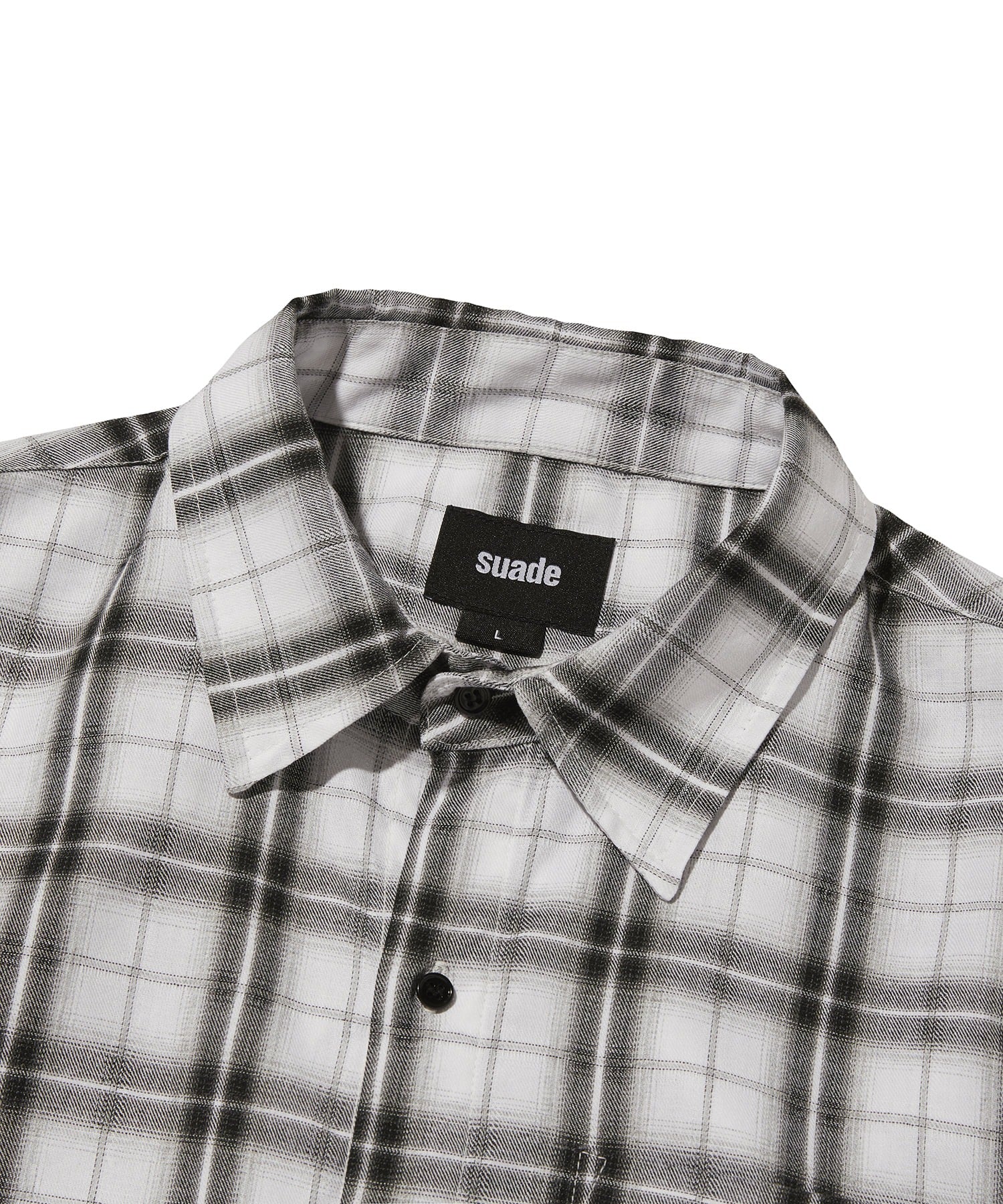 CROPPED CHECK SHIRT [WHITE]