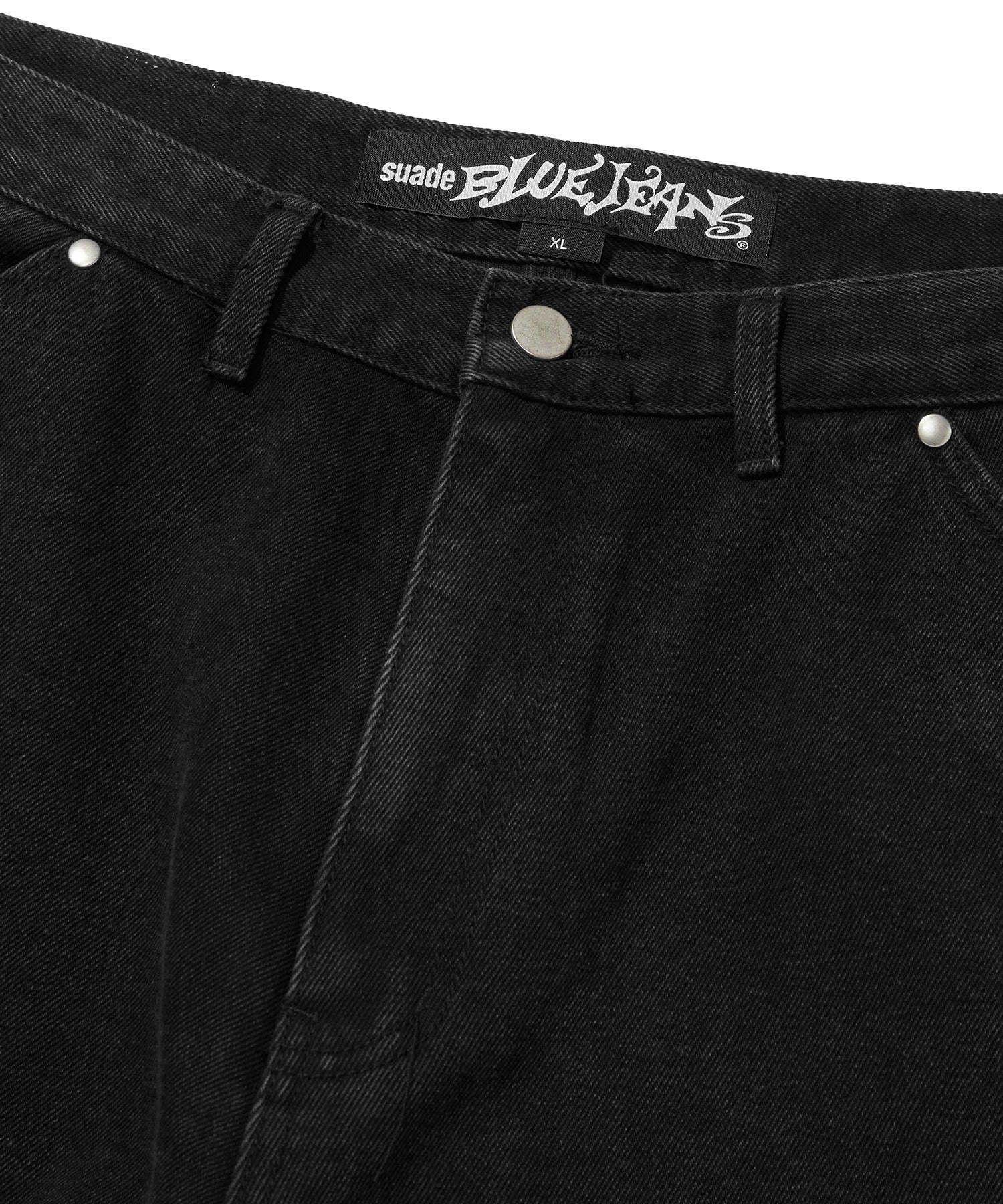 CARPENTER DENIM SHORTS [BLACK]