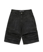 UTILITY CARGO SHORTS [BLACK]