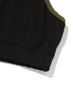 COLOR BLOCK SLEEVELESS [BLACK]