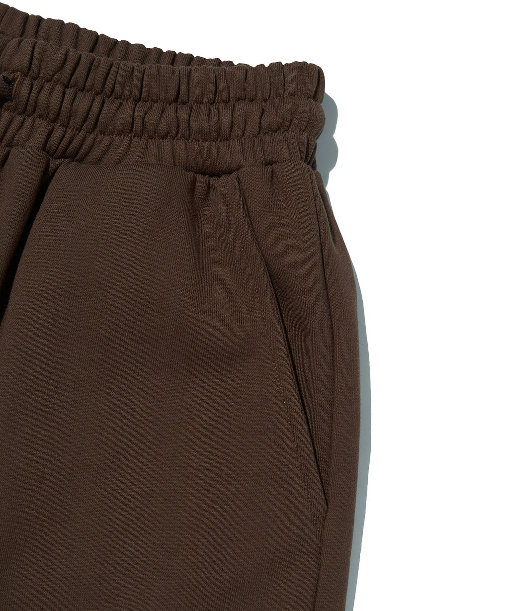 WIDE SWEAT SHORTS [BROWN]