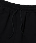 WIDE SWEAT SHORTS [BLACK]