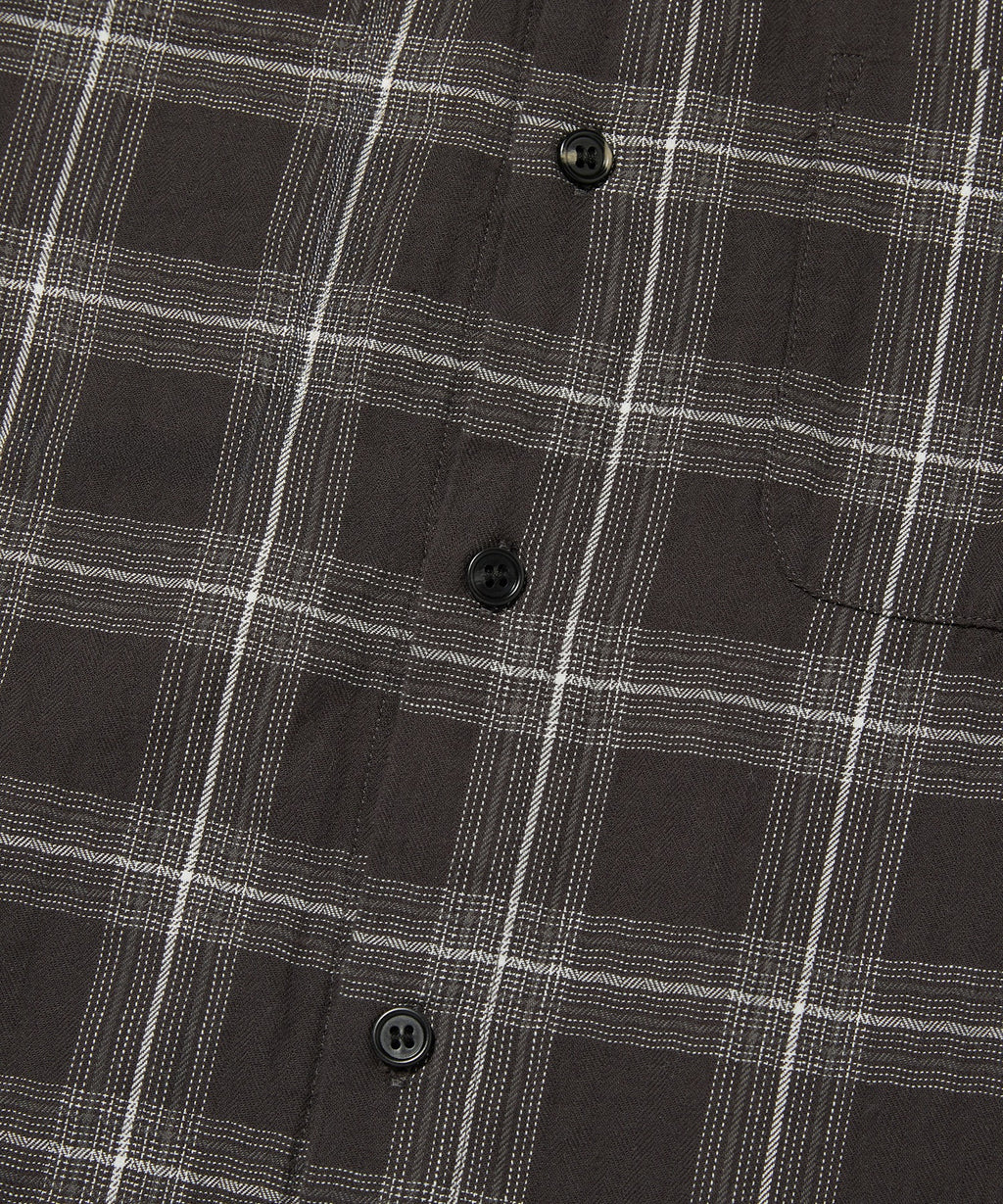 CROPPED CHECK SHIRT [GRAY]