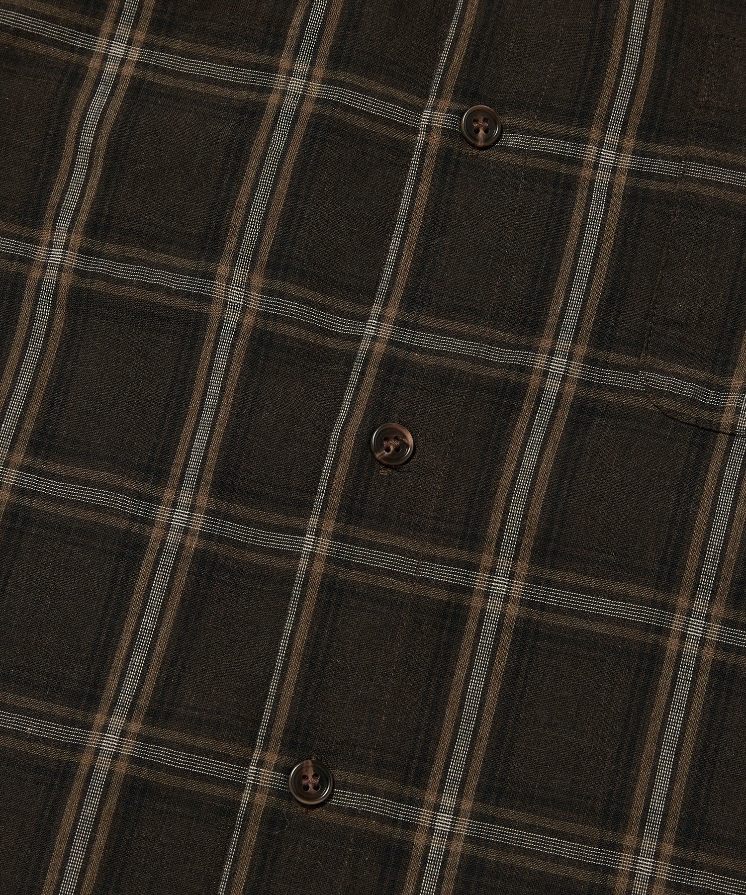 CROPPED CHECK SHIRT [BROWN]