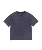 WASHED HENLEY NECK TEE [WASHING NAVY]