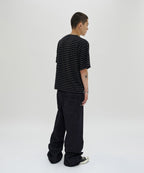TEXTURED POCKET TEE [BLACK WHITE]