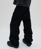 CURVED FLARE DENIM [BLACK]