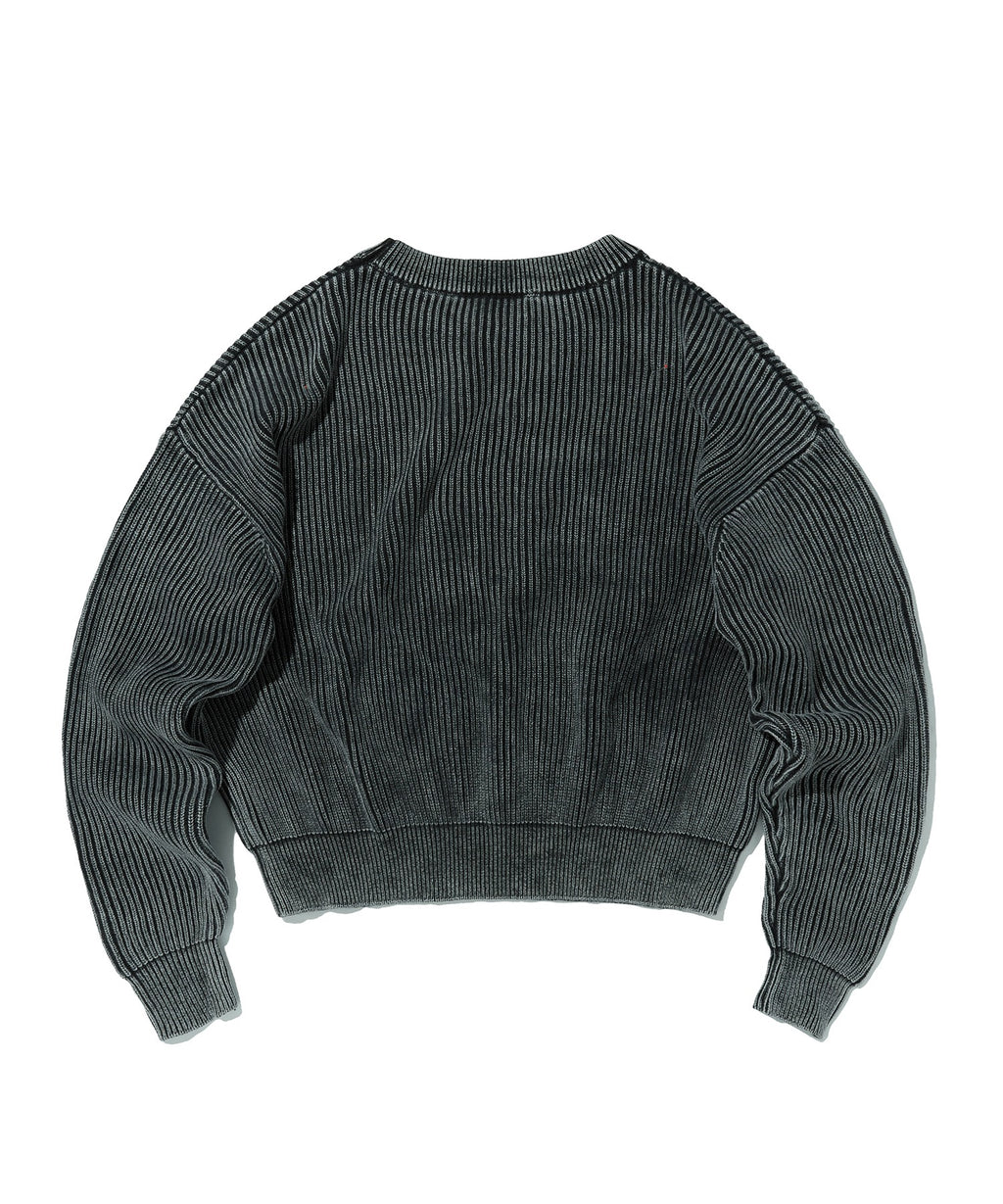 WASHED KNIT [BLACK]