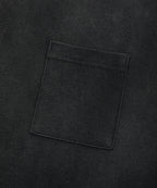 POCKET CROPPED TEE [WASHING BLACK]