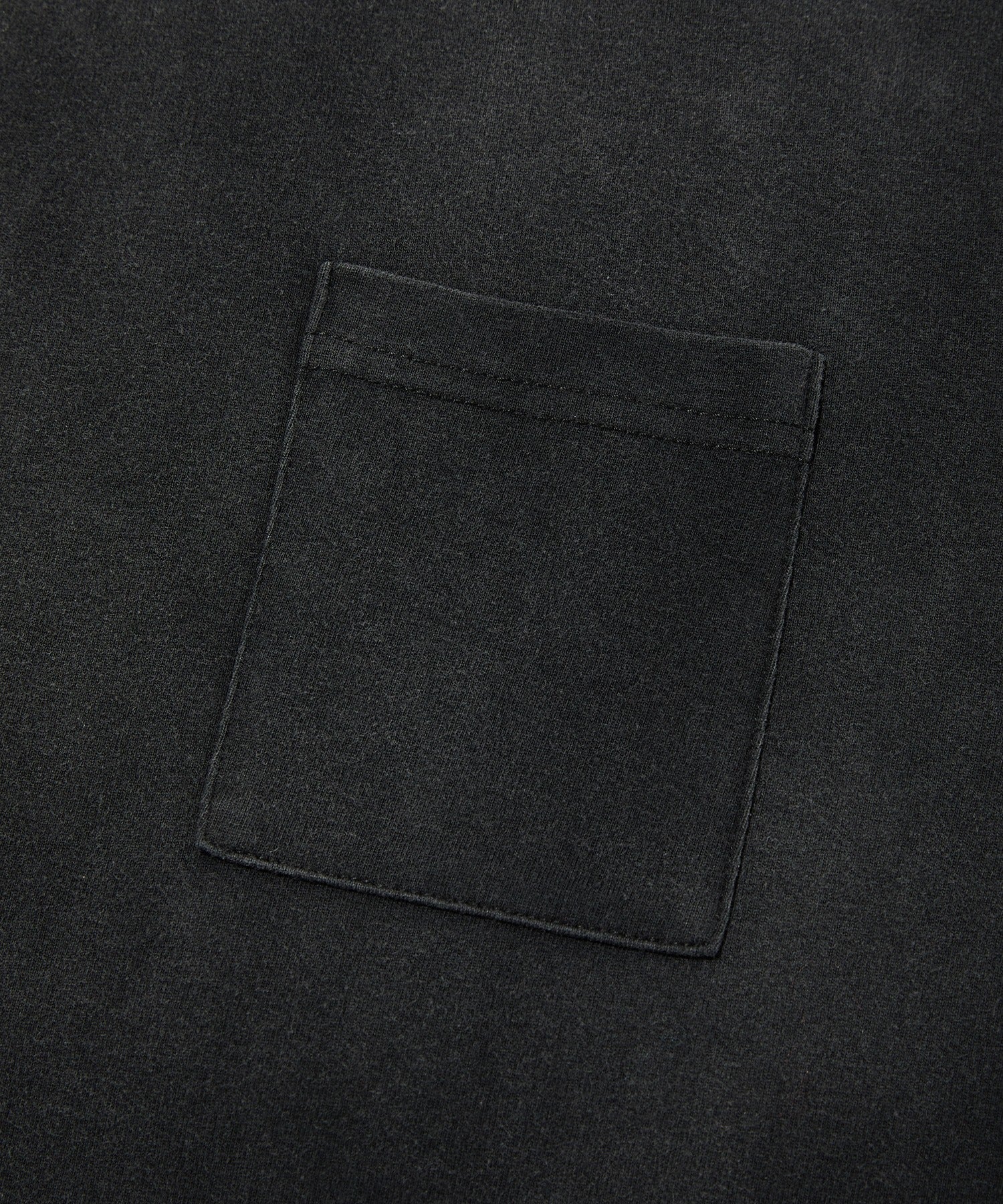 POCKET CROPPED TEE [WASHING BLACK]