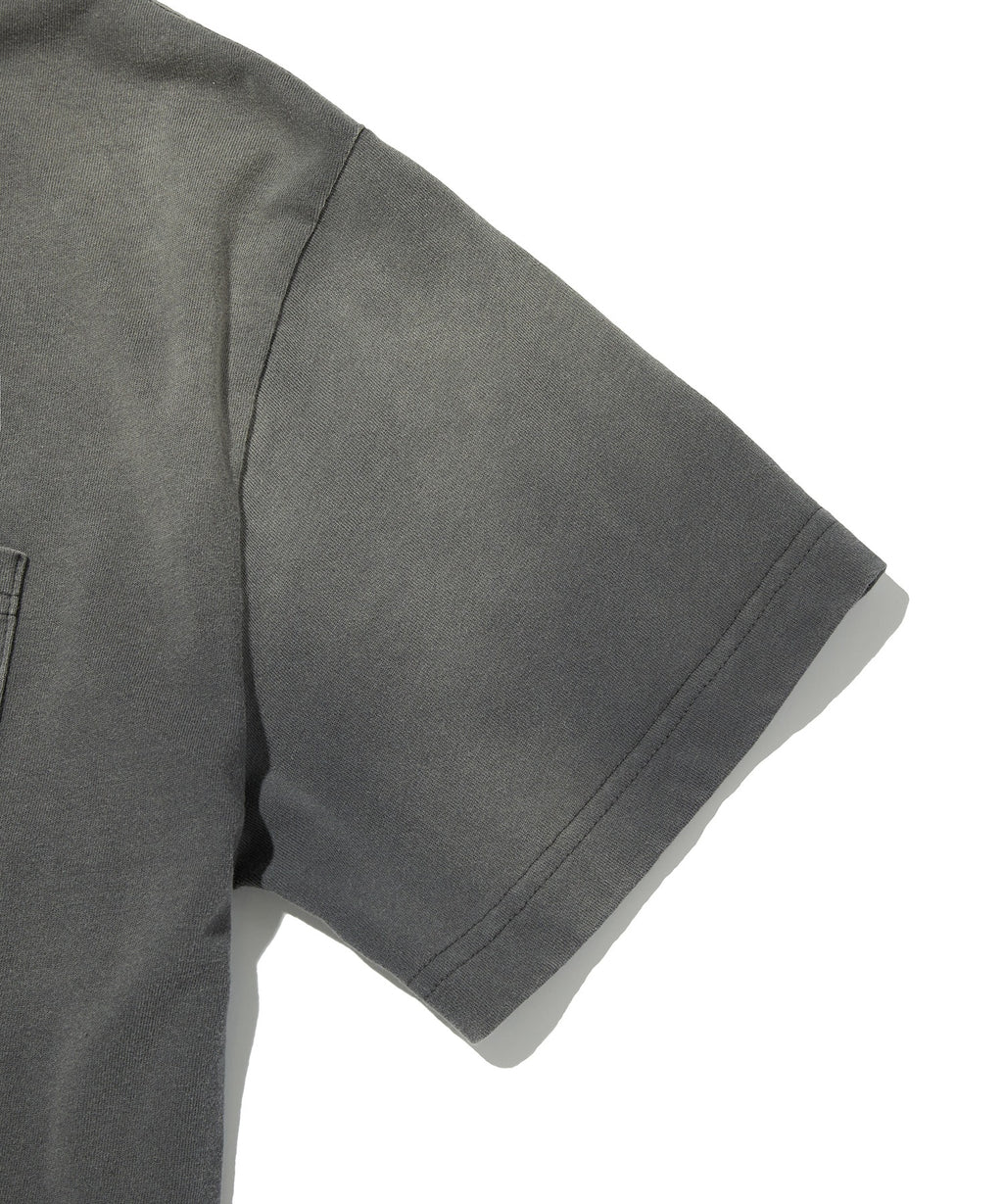 POCKET CROPPED TEE [WASHING GRAY]