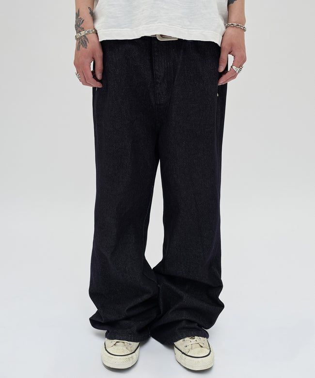 CURVED FLARE DENIM [RAW INDIGO] Main Image
