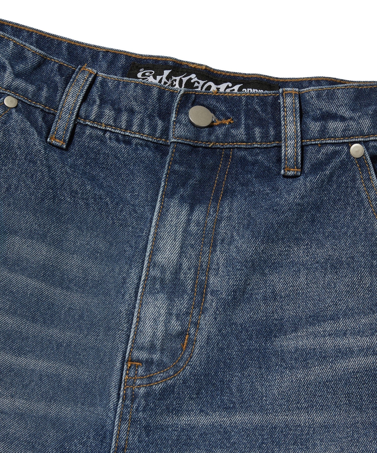 CURVED FLARE DENIM [BLUE]