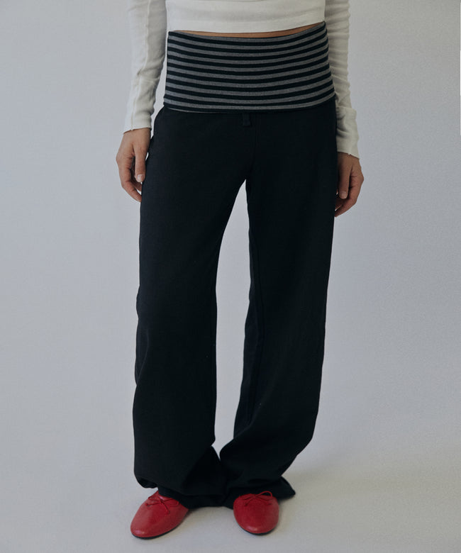 LAYERED LONG PANTS [BLACK] Hover Image
