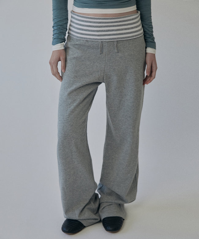 LAYERED LONG PANTS [GRAY] Hover Image