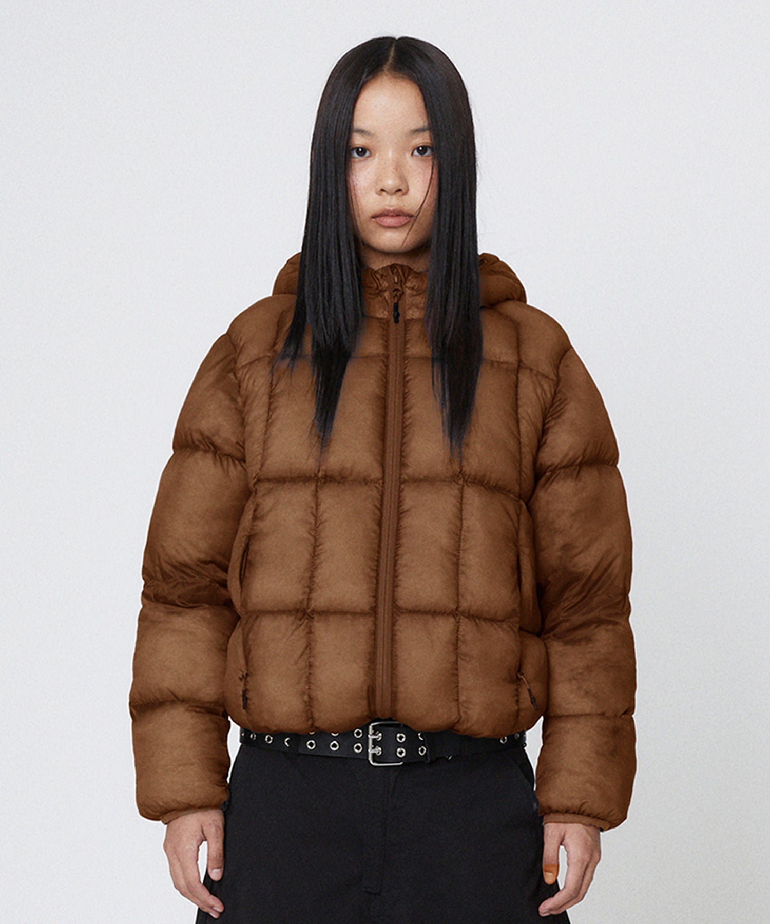 LIGHT PUFFER JACKET [BROWN]