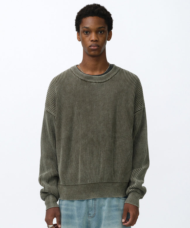 WASHED KNIT [KHAKI] Hover Image