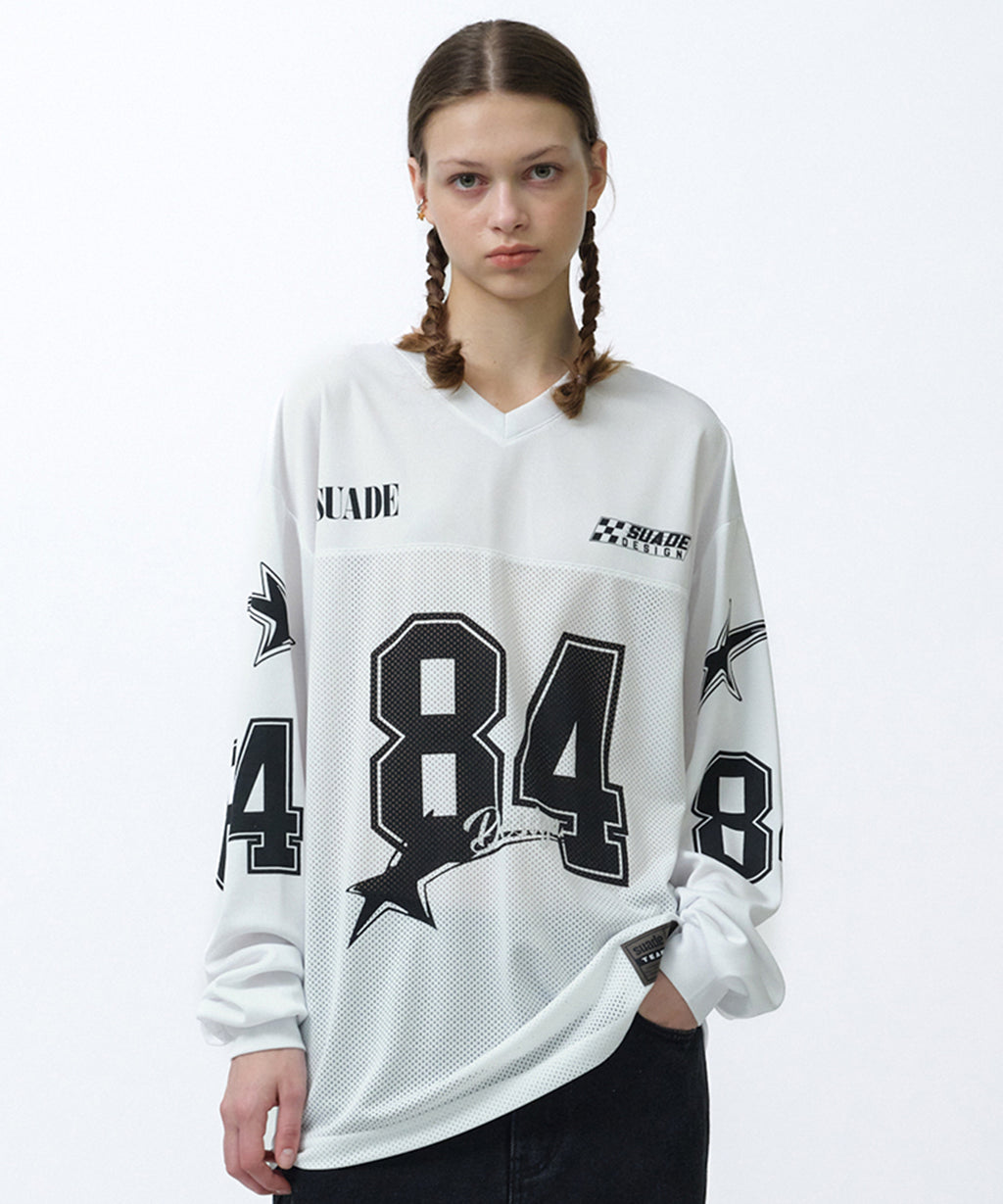 84 STAR RACING LONG SLEEVE [WHITE]