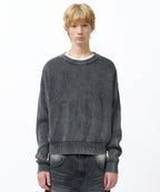WASHED KNIT [BLACK]