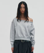 SUNNY ONE SHOULDER CREWNECK [GRAY]