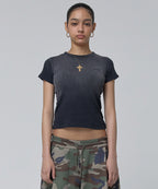 WASHED THERMAL LOGO TEE [BLACK]